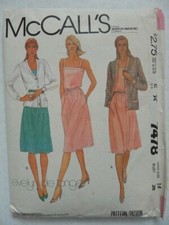 McCalls 7478 Sewing pattern Ladies cardigan jacket pullover dress strapless 14