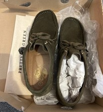 Pretty Green Khaki Crepe Shoes