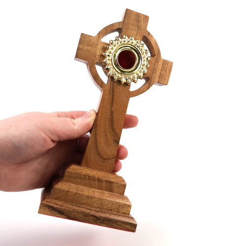 Wooden cross monstrance with - monstrance,