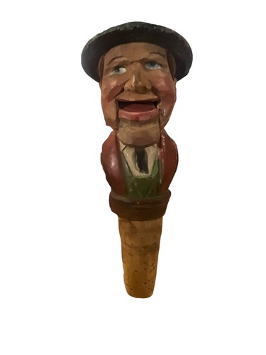 Vintage carved wood talking - vintage,