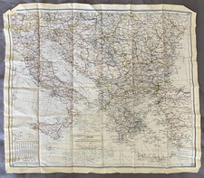 WWII RAF Silk Escape Map