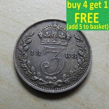 Queen Victoria Threepence 3D