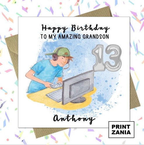 Personalised birthday card - personalised,