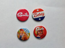 Sindy Doll - Four NEW Button Badges [25mm 1inch] Fashion Betsy Pin Patch
