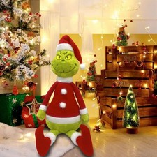 70cm Large Christmas Grinch Plush Toy, Stuffed Plush Doll Kids Birthday Gifts