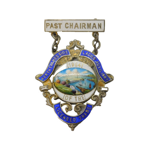Sterling silver enamel ladies - sterling,