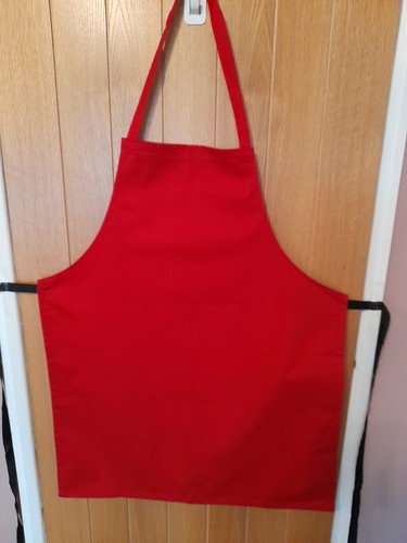 Red bib apron 85x65cm - bib,