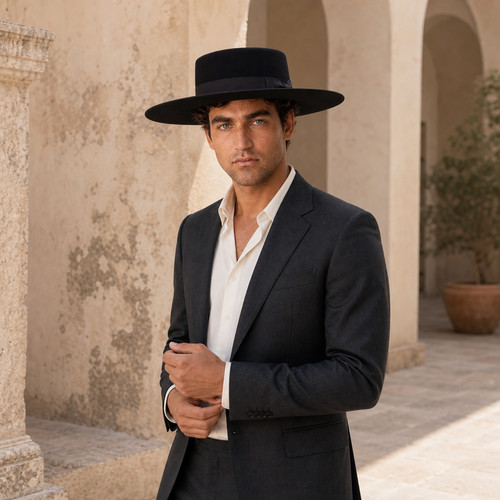 Bolero hat wide stiff - wide,