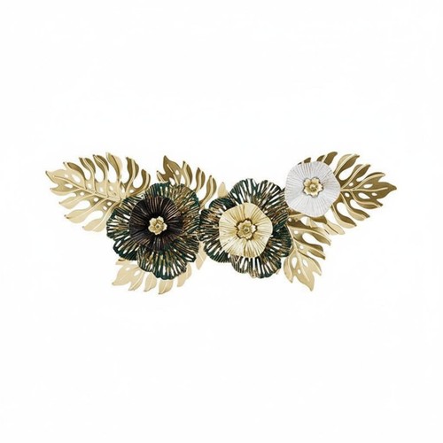 Metal flower wall decor light - metal,