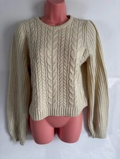 Jack Wills Cream Cable Knit Jumper – Size 15–16Y (Fits S/M)