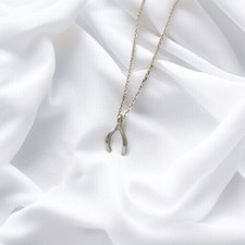 Silver Wishbone Necklace Tiny Petite Conan Gray Inspired Gift Girls