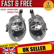 Left & Right Front Fog Light Lamp For VW Golf Jetta Mk6 Touran Tiguan Caddy Pair