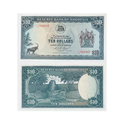 1975 rhodesia 10 - rhodesia, (zimbabwe)