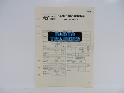 Suzuki quick reference - reference, service