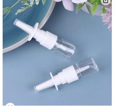 5ml Empty Nasal Pump Spray Plastic Bottle Refillable Clear Small Mist UK X 10