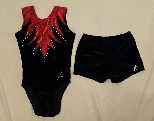 Red phoenix leotard - and, black