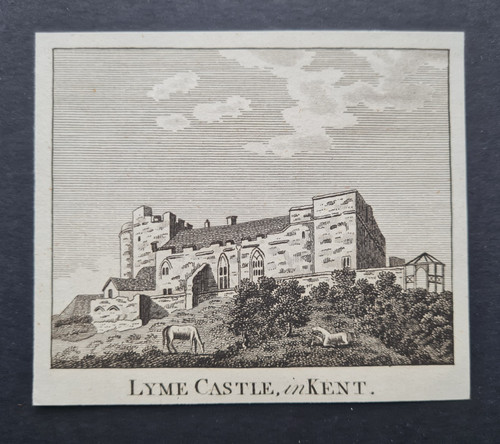 Antique 1786 print - , lympne