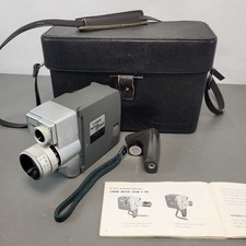 Vintage CANON Motor Zoom 8 EEE Cine Film Camera With Case Handle & Users Manual