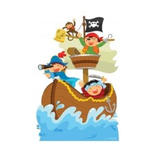 Pirate Ship Adventure Star Mini Cardboard Cutout 90cm