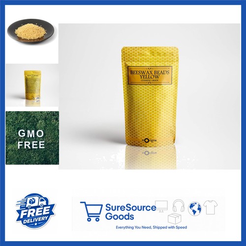 100g yellow beeswax beads - beeswax,