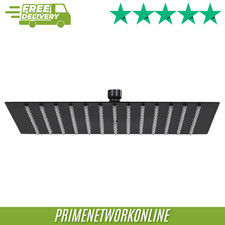 40x40 cm Square Rain Shower Head – Black Stainless Steel 100% ORIGINAL ⭐⭐⭐⭐⭐