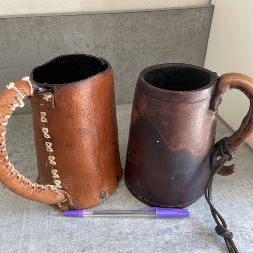Vintage brown leather - 2x,