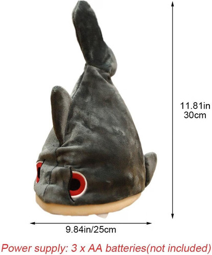 Electric shark hat with - with, tail