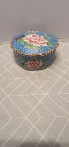 Vintage trinket box octagonal - vintage,