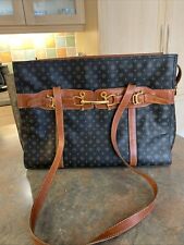 Pollini Italy  Large monagram  Leather & vinylBag 