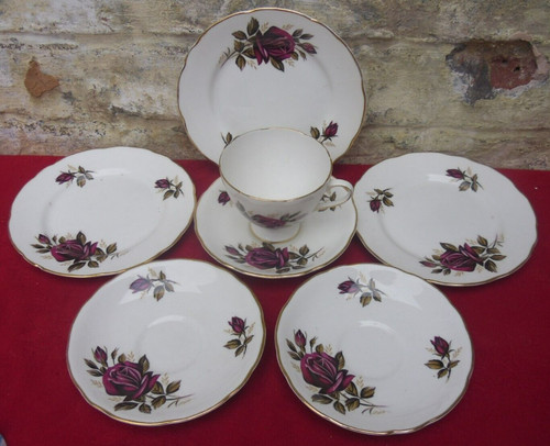 Vintage gladstone red rose - 7,