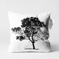 Cushion Cover with Black Tree