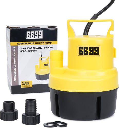 Submersible sump pump hp - pump, 1/4