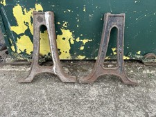 An Excellent Pair Of Antique Cast Iron Machine / Table Base Legs
