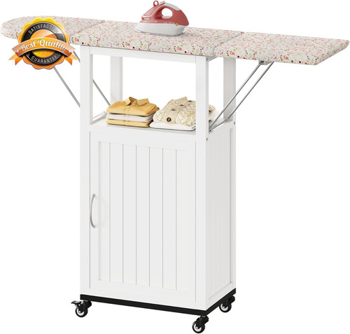 Rolling ironing board with - rolling,