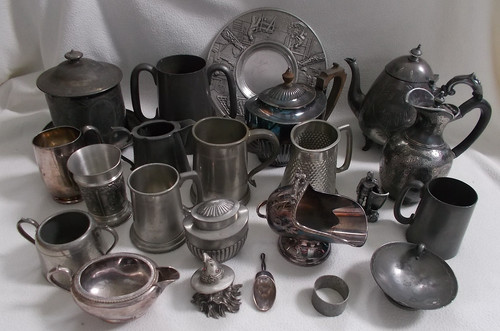 Pewter scrap metal - scrap, large