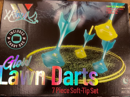 Xray glow lawn darts - 7, piece