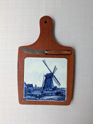 Vintage delft blue windmill - delft,