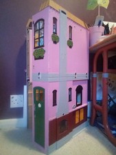 90s Barbie Town House. 60 cm tall 35 cm wide . Folds away neatly .Musical 