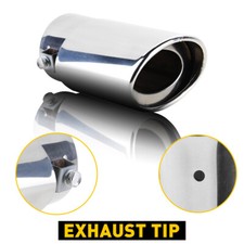 1x Silver Car Exhaust Tail