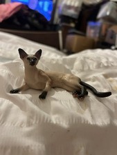 Resin Siamese Cat Lying Down