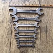 7 Gedore No 12 Whitworth Spanner Set 3/4” To 1/8” W.