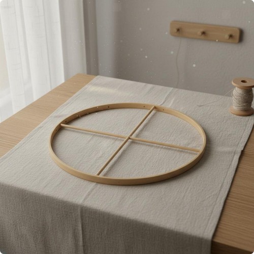 Hanging bamboo cross frame - hanging,