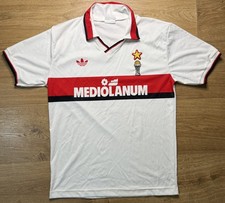 ORIGINAL AC MILAN 1990/91 Away Football Shirt SMALL ADIDAS VGC Ultra Rare 