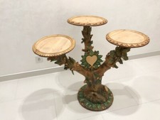 LUXURY 3 Tier Unique Natural Wooden Cake Stand Handmade for Wedding, Party UK