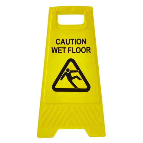 Yellow wet floor sign slip - sign,