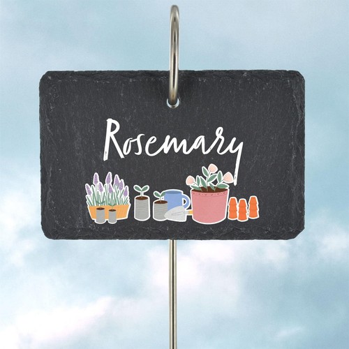 Rosemary herb garden marker - herb,