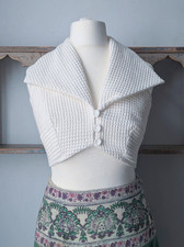 Freddies of Pinewood white halter top UK 6 8 XS small rockabilly pinup 50s 70s