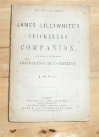Lillywhite companion for 1883 - for,