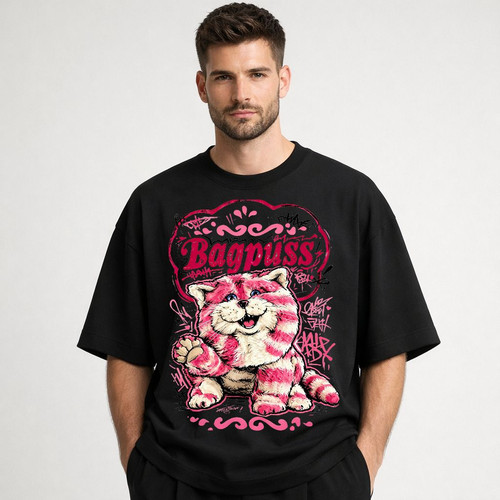 Bagpuss style retro graphic - bagpuss,