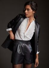 Hutch Metallic Black Tailored Shorts Size Large Anthropologie 
